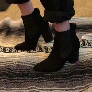 Simple black ankle boot